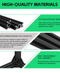 2040 V Slot Aluminum Extrusion Profile 400mm Two Pack Kit With Anodized European Standard Finish Corner Bracket Set For CNC DIY 3D Printer Black 6063 T5 Aluminum With Smooth Edges, black aluminum profile with corner brackets