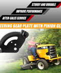 Steering Gear Plate With Pinion Gear Replaces 7171550F 7171550 7171554 shown with tractor background