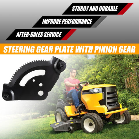 Steering Gear Plate With Pinion Gear Replaces 7171550F 7171550 7171554 shown with tractor background