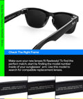 Close-up of Ray-Ban Meta Wayfarer showing arm model number for No-Brainer Replacement Lenses For Ray-Ban Meta Wayfarer Smart Glasses