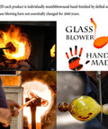 Hand Blowing Glass Process Showing Artisanal Techniques and Glowing Glass in Furnaces
