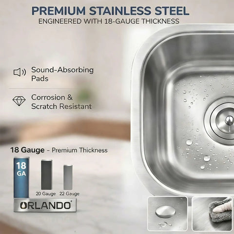 Undermount Bar Sink 13 By 13 Inch, 18 Gauge 304 Stainless Steel Single Bowl With Basket Strainer, Perfect For Wet Bar, RV, Kitchen Island And Small Spaces, Compact Prep Sink For Quick Rinse And Wash