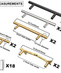Hella Durable Heavy Duty Stainless Steel Serving Tray Handles Complete Kit With Mounting Screws Cabinet Drawer Hardware Set with measurements.