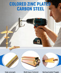 Man installing 20 Sets Heavy Duty Toggle Bolts For Drywall Kit With 3/16 Inch Hollow Wall Anchors And Colored Zinc Coating High Load Toggler