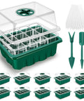 3rd Gen Seed Starter Tray Set With 120 Cells In 10 Packs And A Thick Reusable Seed Tray With Adjustable Humidity Dome for seed germination