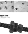 Hella Durable M8 Rivet Nut Head Kit Forged From Premium Alloy Steel With Anti Rust Paint Coating For Smooth Swap Jobs On Trucks Cars And Shop Gear That Just Does Not Quit, showing riveter head with smooth surface and no burrs.