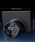 WiFi Telescope Camera Eyepiece With 4.3 Inch Screen For 26mm To 47mm Telescopes, shown with measurements on dark background