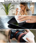 Anti-fog lens wipes for glasses, screens, camera lenses; 150 pre-moistened, individually wrapped; Amazon