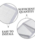 Self Adhesive Window Screen Repair Patches Kit For Holes In Windows And Doors Easy Quick Fix Durable White Patch Repair Kit