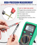 Close-up of Pro Multimeter Test Leads Set with Ultra Sharp Gold Plated Probes 40.5 Inch Silicone Meter Leads 1000V 20A