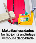 FitFinder One Half Gauge And Matchfit Dado Stop Pro Kit Bundle for woodworking beside a table saw setup