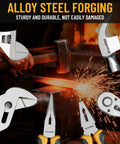 Alloy steel tools being forged, including pliers and a wrench, from the 218 Piece Home Tool Kit With General Household Hand Tools Set