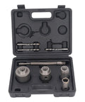 Heavy Duty Concrete Hole Saw Kit With Carbide Cutting Bits In 30Mm 40Mm 50Mm And 65Mm Sizes Plus Core Drill Set For Brick And Cement Wall Drilling Tasks, open case