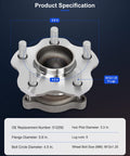 Rear Wheel Bearing Hub Assembly Set Of Two For Nissan Altima Maxima Quest 2002 2009 5 Lug 4 Wheel ABS Left Or Right Beefed Up Replacement Hub Kit Direct Fit Durable Steel Sealed Bearings Quiet Operation And Long Lasting Performance
