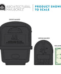 Top Shelf Heavy Duty Double Wall Plastic Mailbox And Post Kit With Dual Access size comparison with a dollar bill.