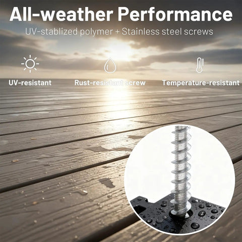 Close-up of stainless steel screw from 1000 Pack Hidden Deck Fasteners Kit For Composite Decking with all-weather performance features.