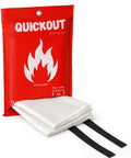 Fire Blanket Survival Cover For Kitchen And Home Safety Heat Protection Against Small Cooking Fires And Emergencies Emergency Fire Suppression Tool For Quick Easy Use, shown folded with red packaging.