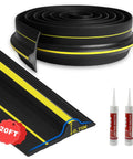 20 Ft Garage Door Threshold Seal Strip 0.7 Inch Heavy Duty Rubber Weather Stripping Kit with Two Adhesives pictured