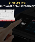 Display and controls of Mixed Denomination Money Counter Machine With Value Counting And Three Displays, print button highlighted