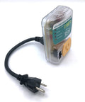 Beefy Heavy Duty 20 Amp 2400 Watt Appliance Surge Protector with Smart Circuit Plug shown with power cord and outlet saver