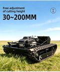 Beast Remote Track Mower For Sloped Terrain With 800mm Cut And 30 To 200mm Stubble, 680m Range on grassy field