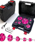 PVC Pipe Reamer Kit With Carbide Blades, 6 Pack For Plastic Pipe Fittings, includes CNC aluminum heads and case