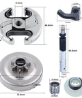 325 7-Tooth Clutch Drum Kit For Husqvarna And Jonsered Chainsaws, 8-piece set with needle bearing, oil pump, worm gear parts