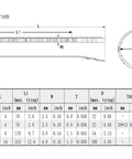 Size diagram for 8 Inch Zip Ties Nylon Cable Ties 120 PC Set in 6 Multi Colors 6.7 Inch Tie Length with measurements.