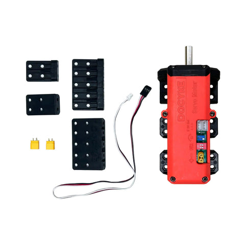 Beefy Torque RC Servo 350 Kg Cm Digital Full Metal Gear 360 Degrees with 2 In 1 Mode, brackets and connectors
