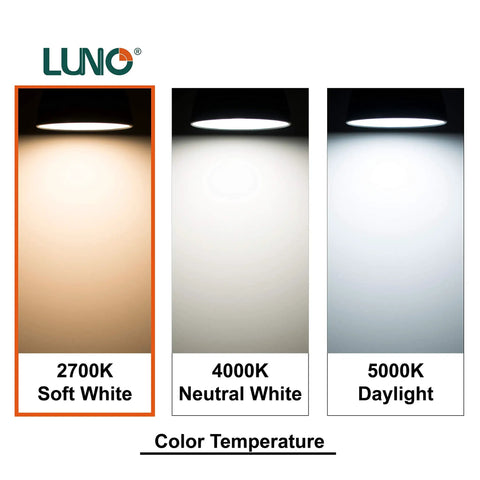R20 Dimmable LED Bulb 6.5W 45W Equivalent 455 Lumens 2700K Soft White E26 Medium Base UL Listed 4 Pack color temperature options