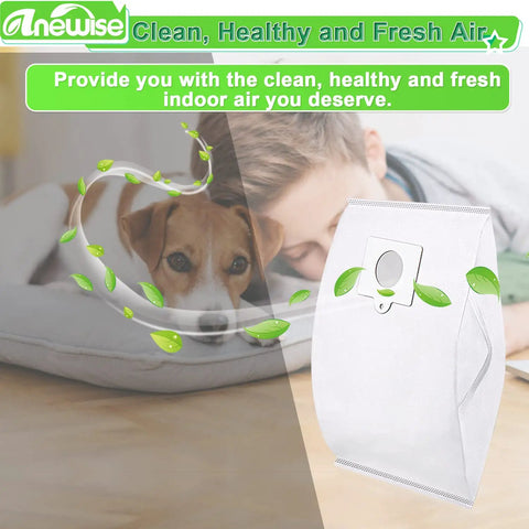 Type QC Style QC Elite Canister Vacuum Bags For Kenmore 600 700 And 800 Series 6 Pack Bagged Vacuum Cleaner Replacement Compatible With BC4039 BC3005 BC4002 81214 81414 81614 81714 And More shown beside family at home