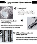 Infographic of Mgtgbao 6pc 3/8in dry diamond drill bits set with hex shank, cooling wax and quick-connect rod.