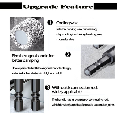 Mgtgbao 10pc dry diamond drill bit set with hex shank cores; five 3/16 in (5 mm) and five 1/4 in (6 mm), cooling wax