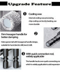 Dry Diamond Drill Bits Set Ten Pc Three Sixteenth Inch Hex Shank Core Drill Bits With Wax Cooling For Porcelain Tile Ceramic Concrete Granite Marble Hard Materials Not For Wood; features cooling wax, hexagon handle, and quick connection rod.