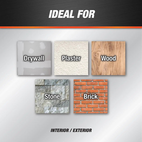 Ideal surfaces for Spackling Compound That Goes On Pink And Dries White No Priming Will Not Sink Or Shrink Quick Dry Time Indicator Interior Wall Patch Putty For Cracks And Holes Americas Top Seller DIY Friendly Easy Sanding And Smooth Finish including drywall, plaster, wood, stone, and brick.