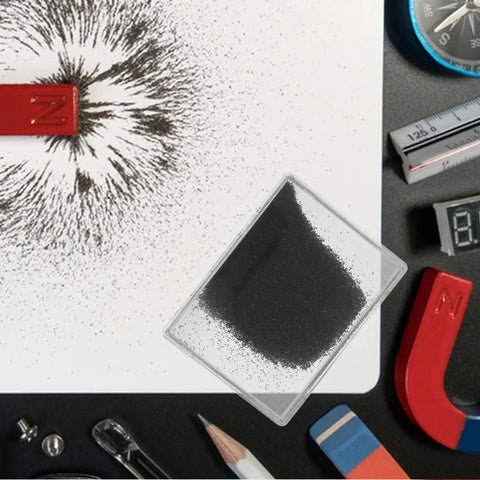 5 Piece Magnetic Field Demonstrator Kit With Iron Filings For Physics Classrooms Hands On Adjustable Magnetic Field Box