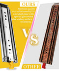 Heavy Duty Locking Drawer Slides Full Extension Runners With Lock 12 To 60 Inch Side Mount Rails For Drawers Up To 493 Lb Per Pair Built From Beefy High Strength Steel For Heavy Cabinets Tool Chests And Industrial Drawers, side view