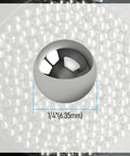50 Pack 1/4 Inch Chrome Steel Ball Bearings G25 Precision Balls For Bikes And DIY Projects, 1/4 inch (6.35mm) balls