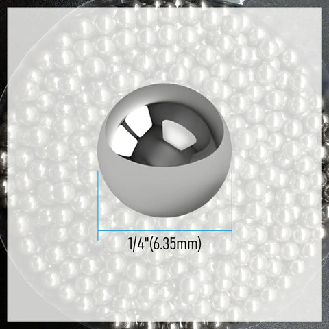 50 Pack 1/4 Inch Chrome Steel Ball Bearings G25 Precision Balls For Bikes And DIY Projects, 1/4 inch (6.35mm) balls