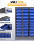 Ultra Handy 40 Drawer Parts Cabinet for Nuts Bolts and Small Hardware with ABS Drawers Adjustable Dividers and Label Slots