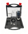 Heavy Duty Portable Vibration Analyzer Meter With Sick Precision And Kickass Build Quality For Measuring Acceleration Velocity Displacement On Industrial Machinery in a protective case with accessories.