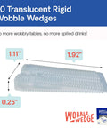 Heavy Duty Leveling Shims for Furniture and Appliances, Transparent Rigid Plastic Wedges, 1.11 x 1.92 inches, 30 Pack