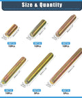 Beefy M8 Fully Threaded Rod Kit In Six Lengths 20 30 40 50 60 70mm Zinc Plated Carbon Steel with size and quantity details.