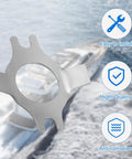 5 Piece Prop Tab Washer Kit For Quicksilver And Mariner Outboard Motors Pro Grade 14 76281 Marine Prop Nut Kit close-up