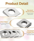 Beveled Square Washer Set 4 Pack for M18 Bolts with 20x40 mm Inner Diameter and 40 mm Width 3 mm Thick 9.7 mm High 304 Stainless Steel