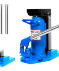 Heavy Duty Hydraulic Toe Jack And 20 Ton Claw Jack With 10 Ton Puller Built Tough For Garage Grinds and Auto Body Pulls Crafting heat treated steel jack with lifting handle.