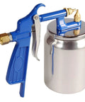 Heavy Duty Suction Feed Air Spray Gun With Nickel Plated Body For Latex Enamel And Stains Includes Filter Cleaning Kit for easy use during quick weekend shop jobs.