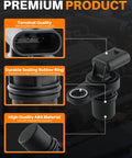 Camshaft Position Sensor For Jeep Cherokee Patriot Compass Renegade Dodge Avenger Caliber Journey Dart Replaces 5033308AB 68080819AB 917700 5S8954 715363 No Fuss Plug And Play High Accuracy Sensor For Reliable Engine Timing And Smooth Starts. Black ABS camshaft sensor with OEM connector and rubber seal