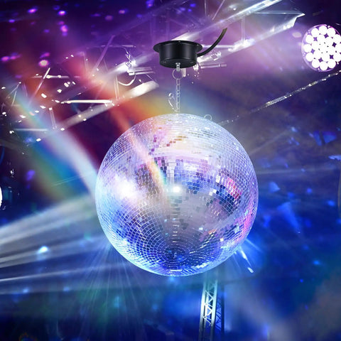 1.5 RPM Slow Disco Ball Motor For 4 To 16 Inch Mirror Balls, Heavy Duty Rotator for DJ parties with colorful reflections