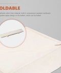 Foldable Beige Closet Storage Basket Straighten Your Space Fast Soft Polyester Cotton Linen Drawer Organizer For Socks Undies And Ties Keep The Mess Low Key Neat with integrated zipper design.